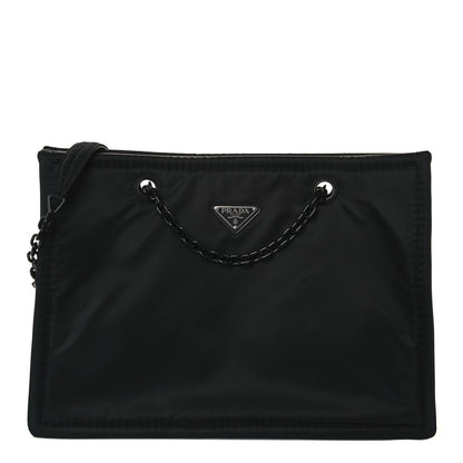 Prada Tessuto Nylon Chain Tote Black 1 of 12