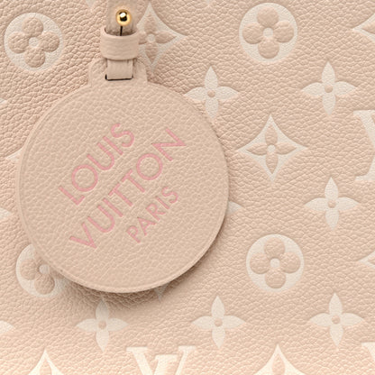 Louis Vuitton Empreinte Monogram Spring In The City Onthego MM Beige Pink Yellow 6 of 9