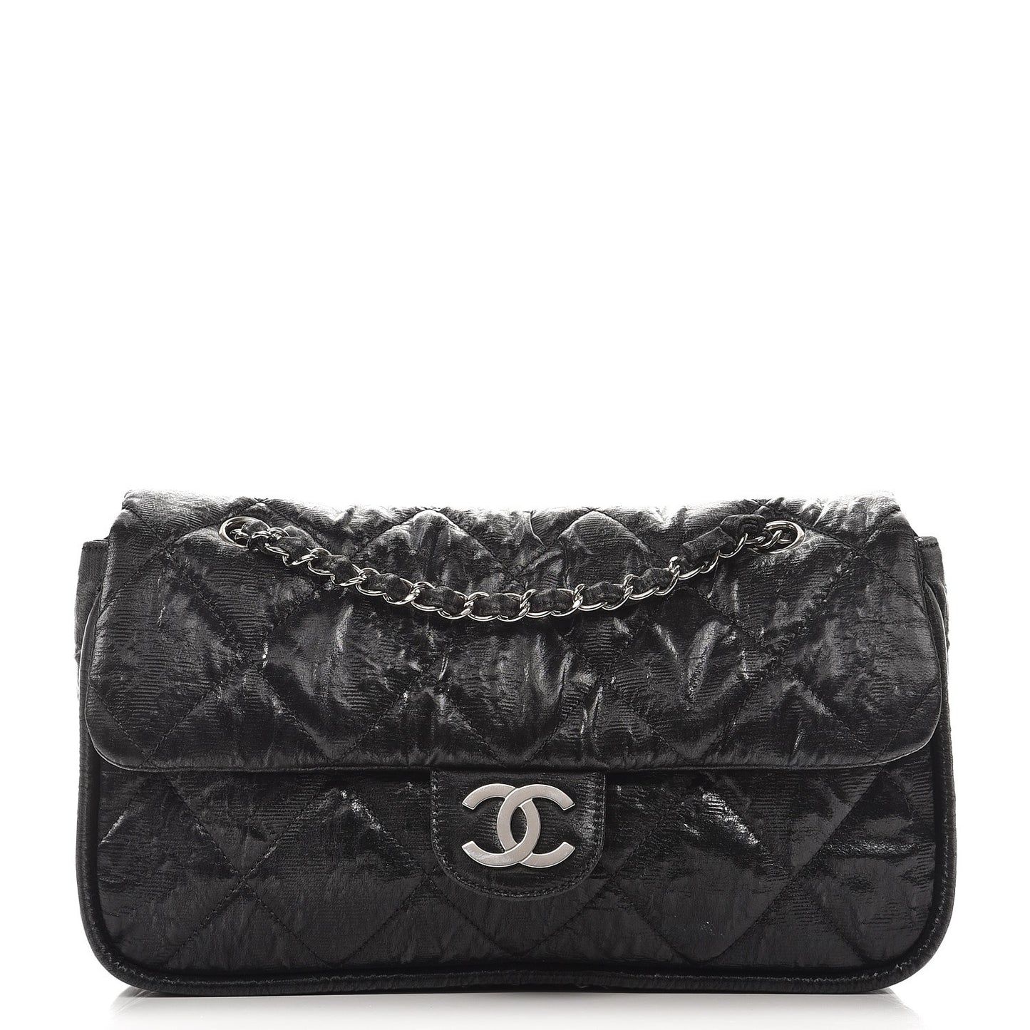 Coated Canvas Quilted Le Marais Flap Black