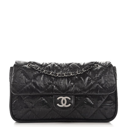 Chanel Coated Canvas Quilted Le Marais Flap Black 1 of 8