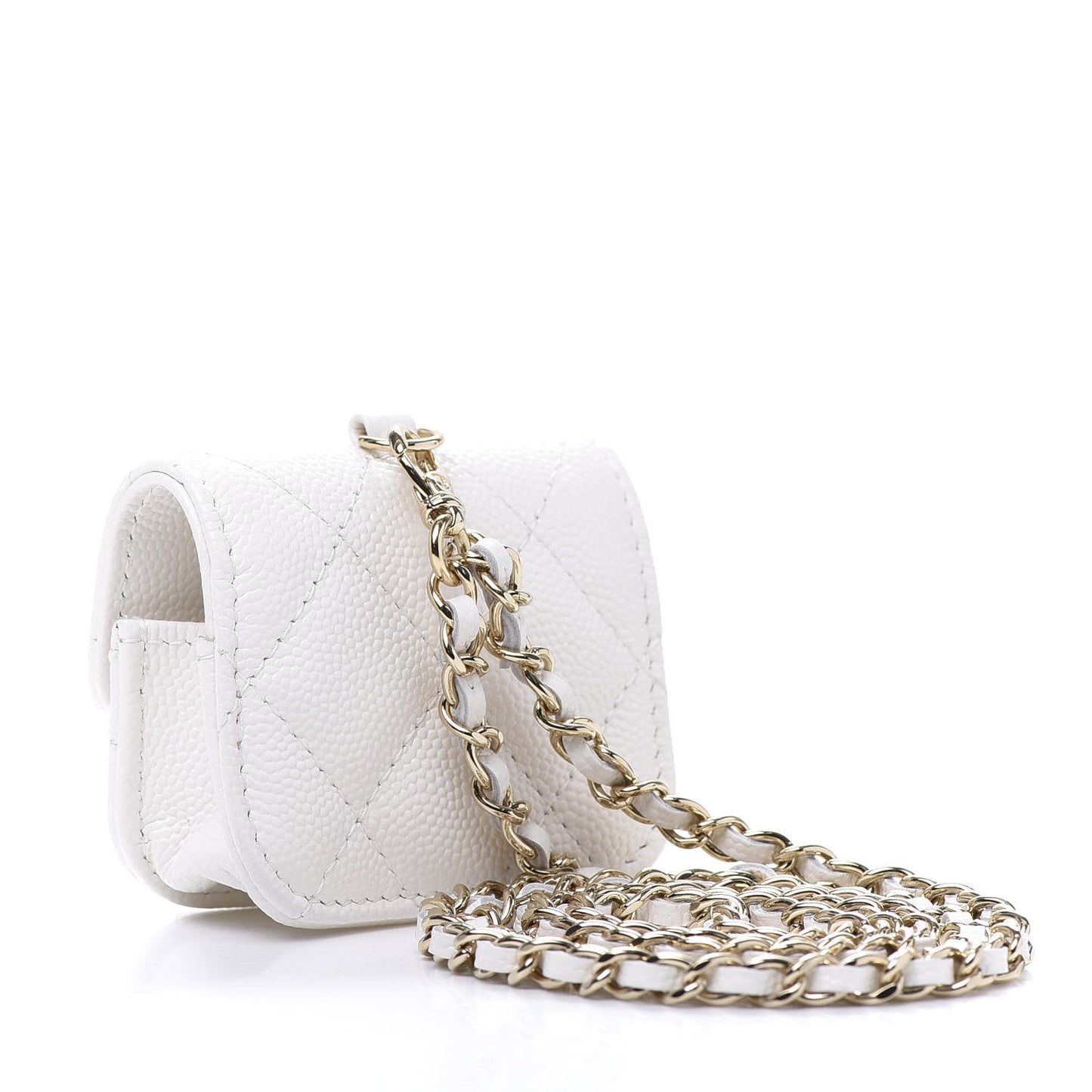 Caviar Quilted Airpods Pro Case White