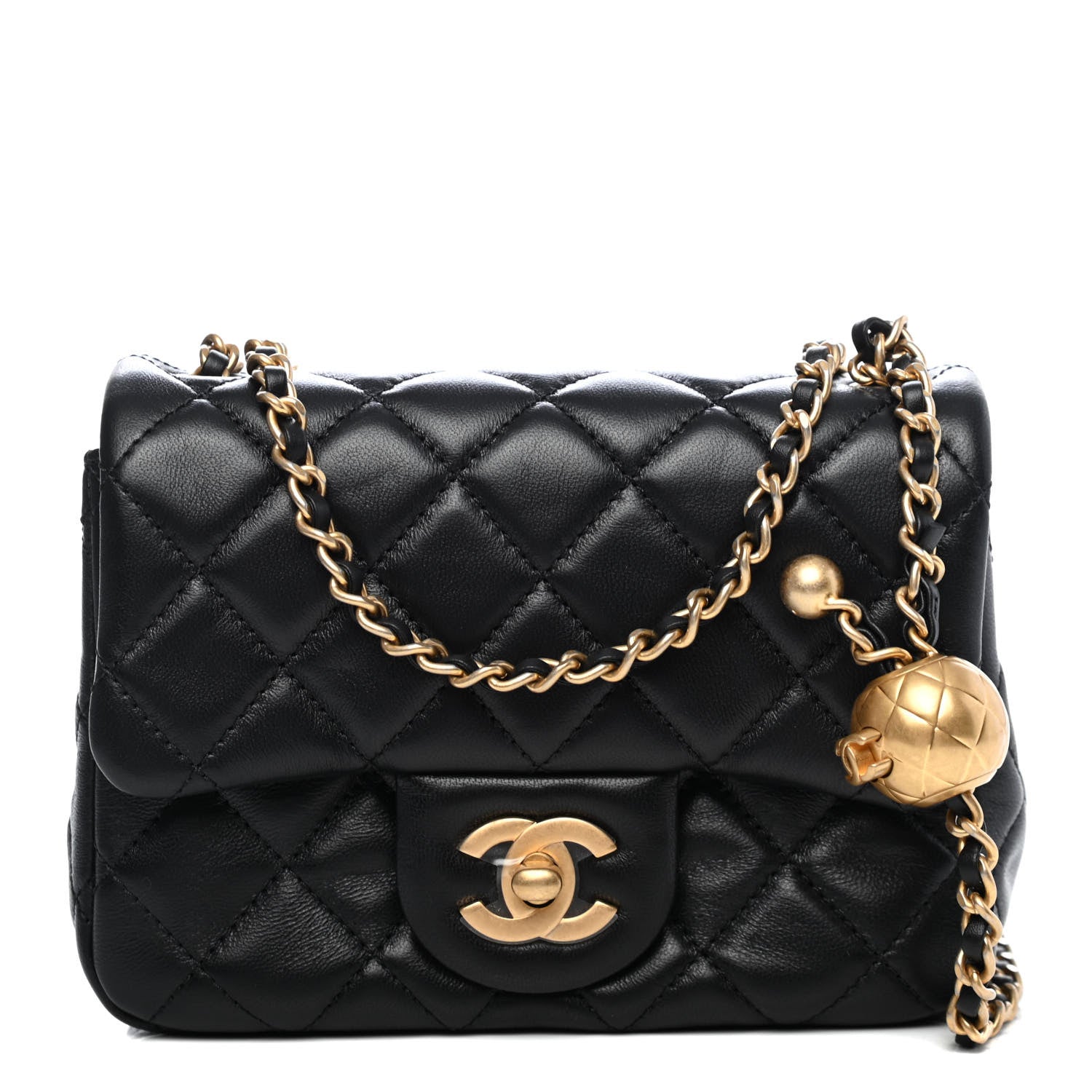 Chanel Lambskin Quilted Mini Pearl Crush Flap Black 1 of 4