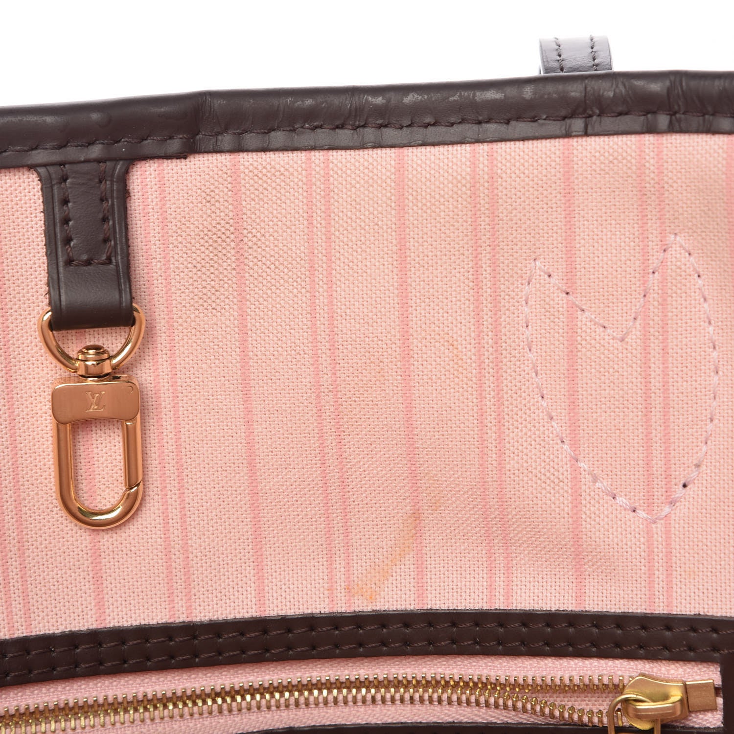 Louis Vuitton Damier Ebene Neo Neverfull MM Rose Ballerine 10 of 14