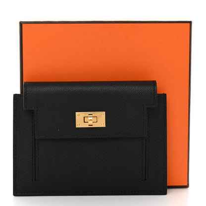 Hermes Epsom Kelly Pocket Compact Wallet Black 8 of 8