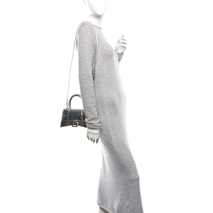 Balenciaga Metallic Calfskin Hourglass Top Handle Bag XS Silver 2 of 11