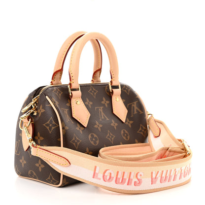 Louis Vuitton Monogram Speedy Bandouliere 20 Pink Orange 3 of 9