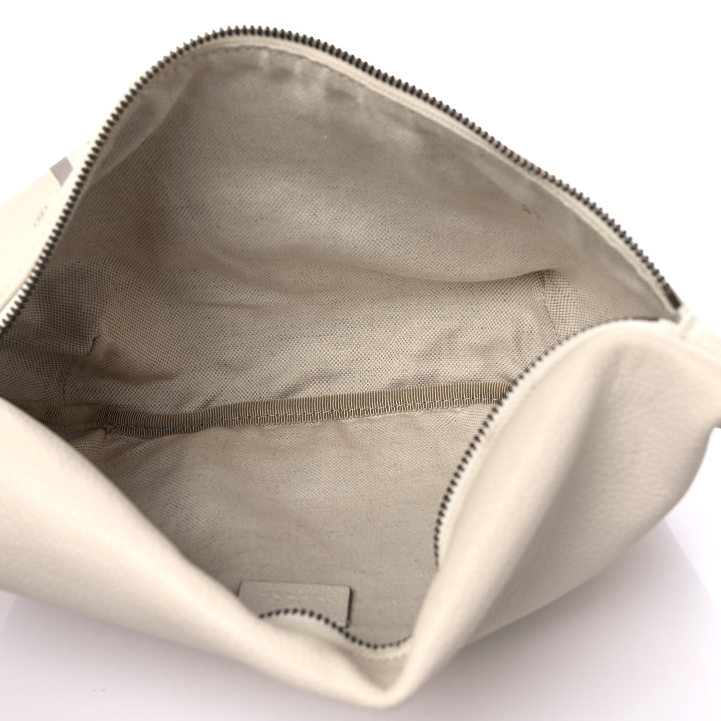 Grained Calfskin Logo Belt Bag White