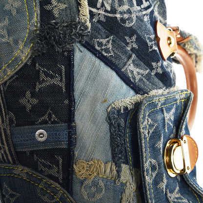 Louis Vuitton Denim Patchwork Speedy 30 Blue 17 of 17