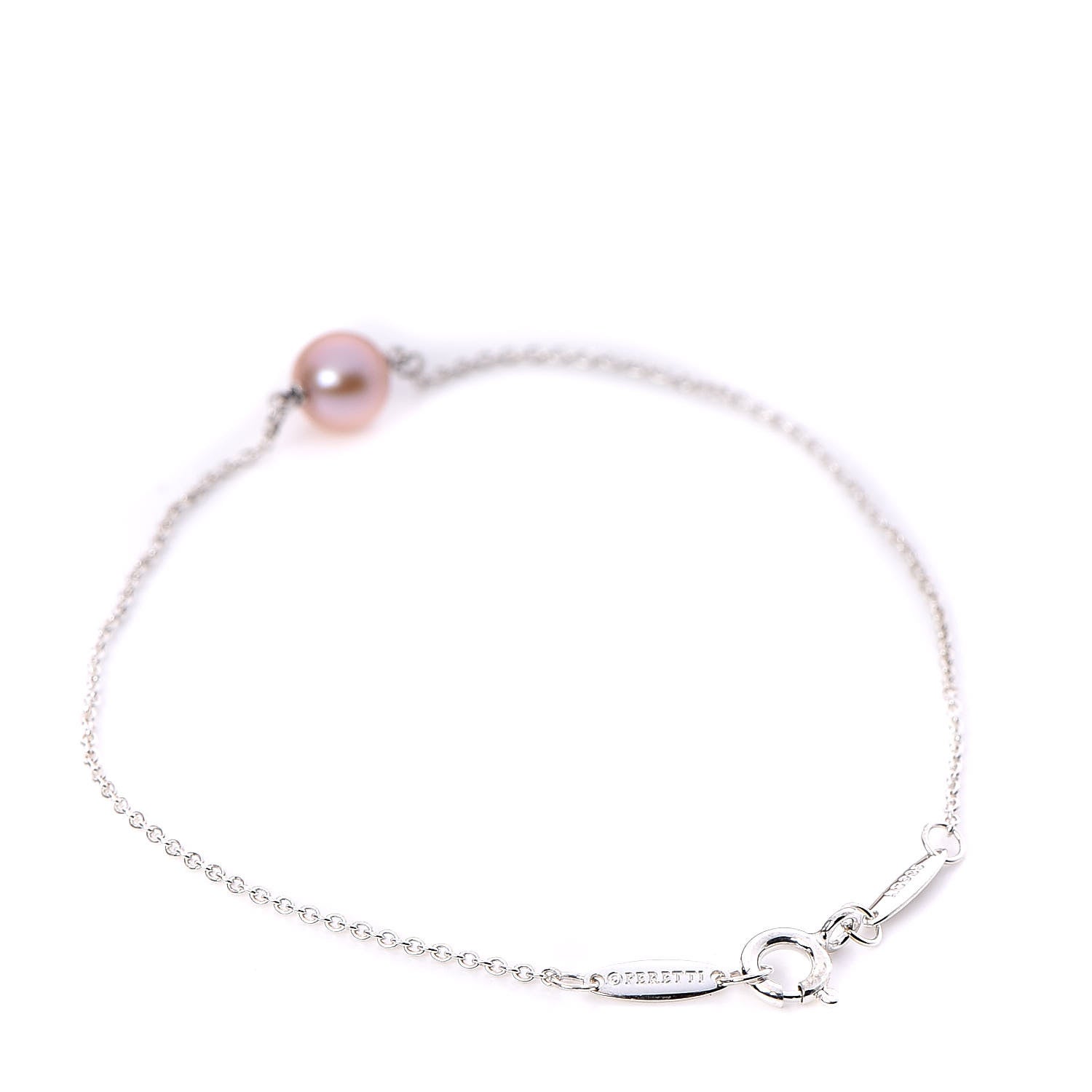 Tiffany Sterling Silver Pink Pearl Elsa Peretti Pearl By The Yard Bracelet 3 of 6