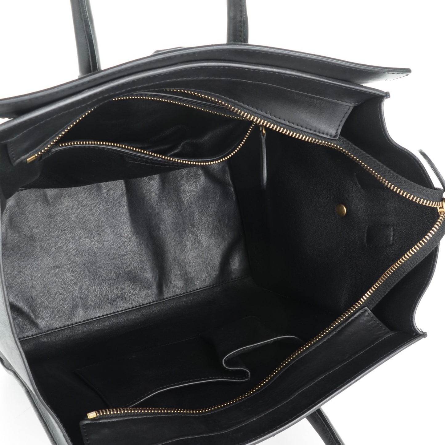 Python Smooth Calfskin Mini Bi-Color Luggage Black Natural