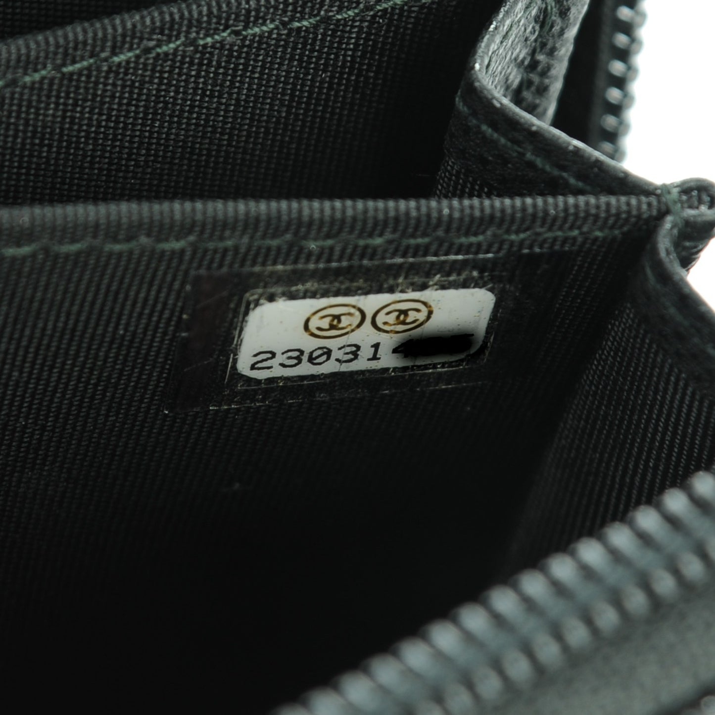 Caviar Quilted Boy Zip Around Coin Purse Wallet Black