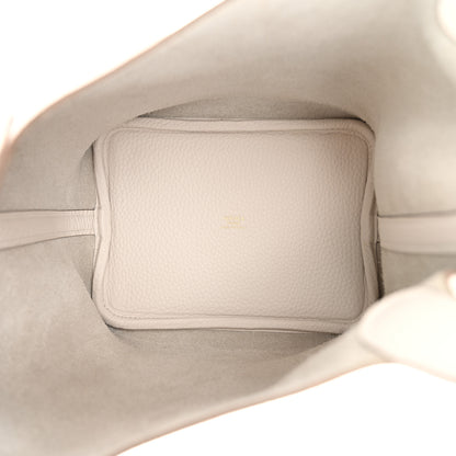 Hermes Taurillon Clemence Picotin Lock 18 PM Gris Pale 5 of 11