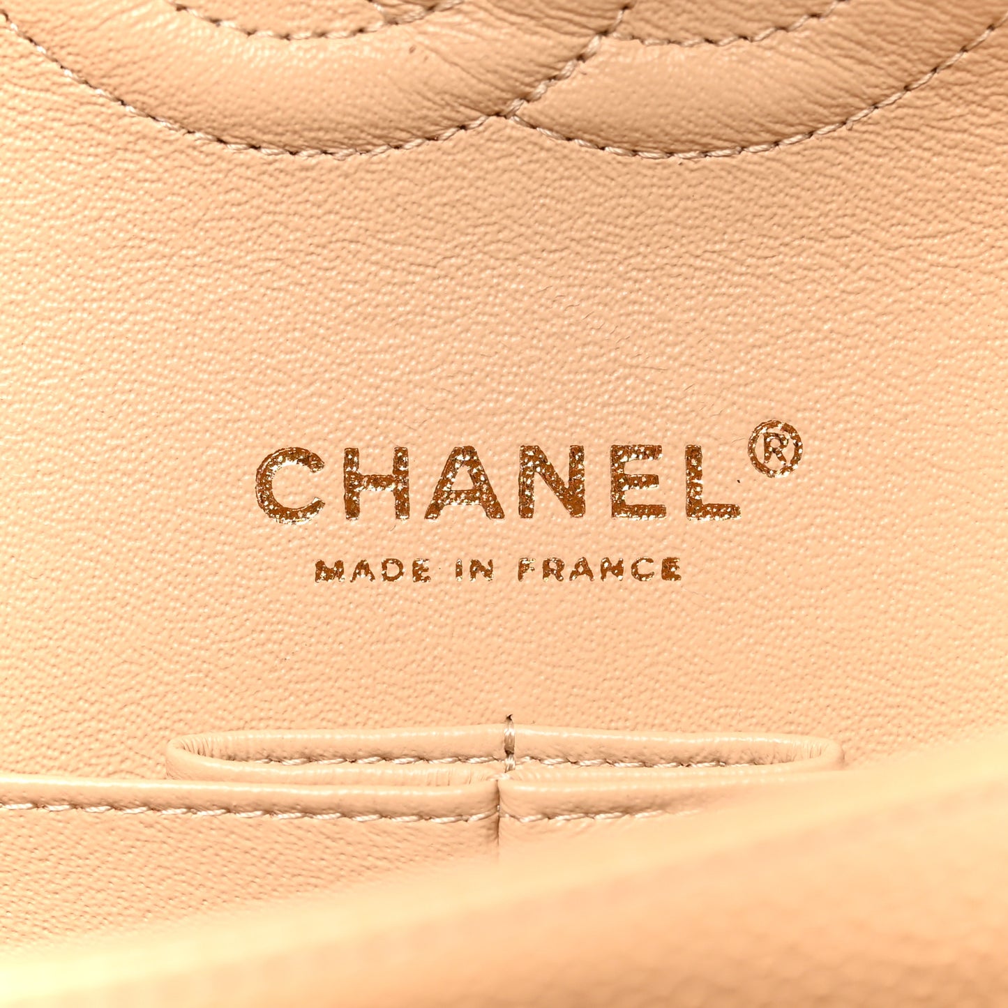 Caviar Quilted Medium Double Flap Beige Clair