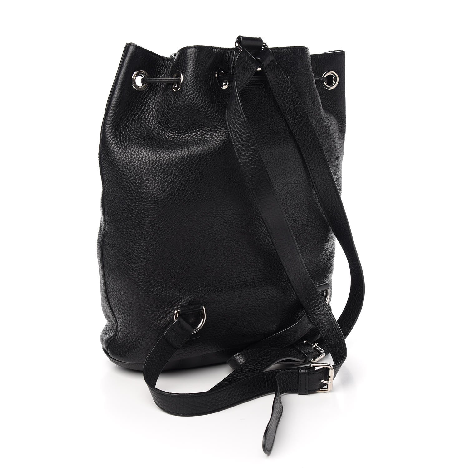 Gucci Pebbled Calfskin Small Soho Drawstring Backpack Black 2 of 9