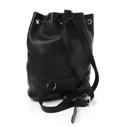 Gucci Pebbled Calfskin Small Soho Drawstring Backpack Black 2 of 9