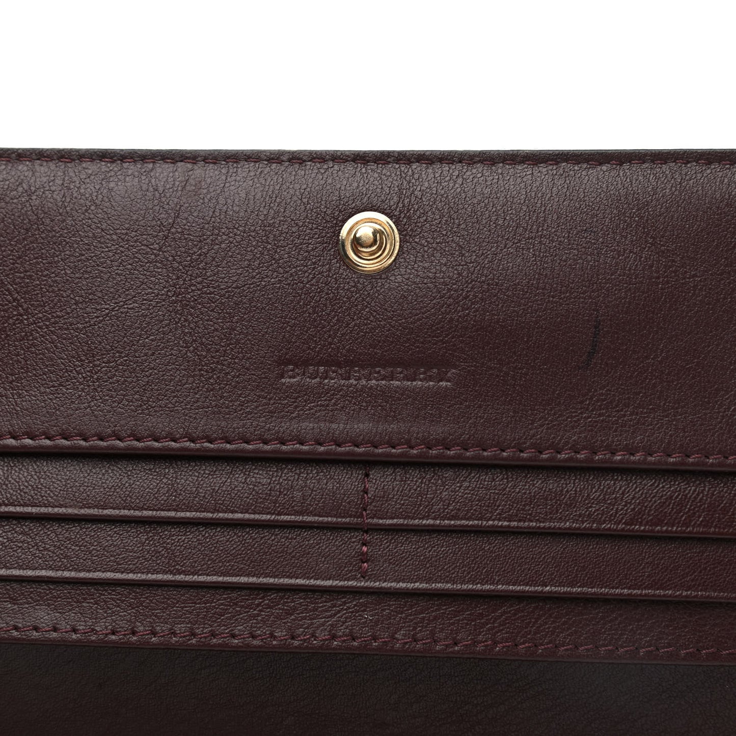 Grainy Calfskin Penrose Continental Wallet Burgundy