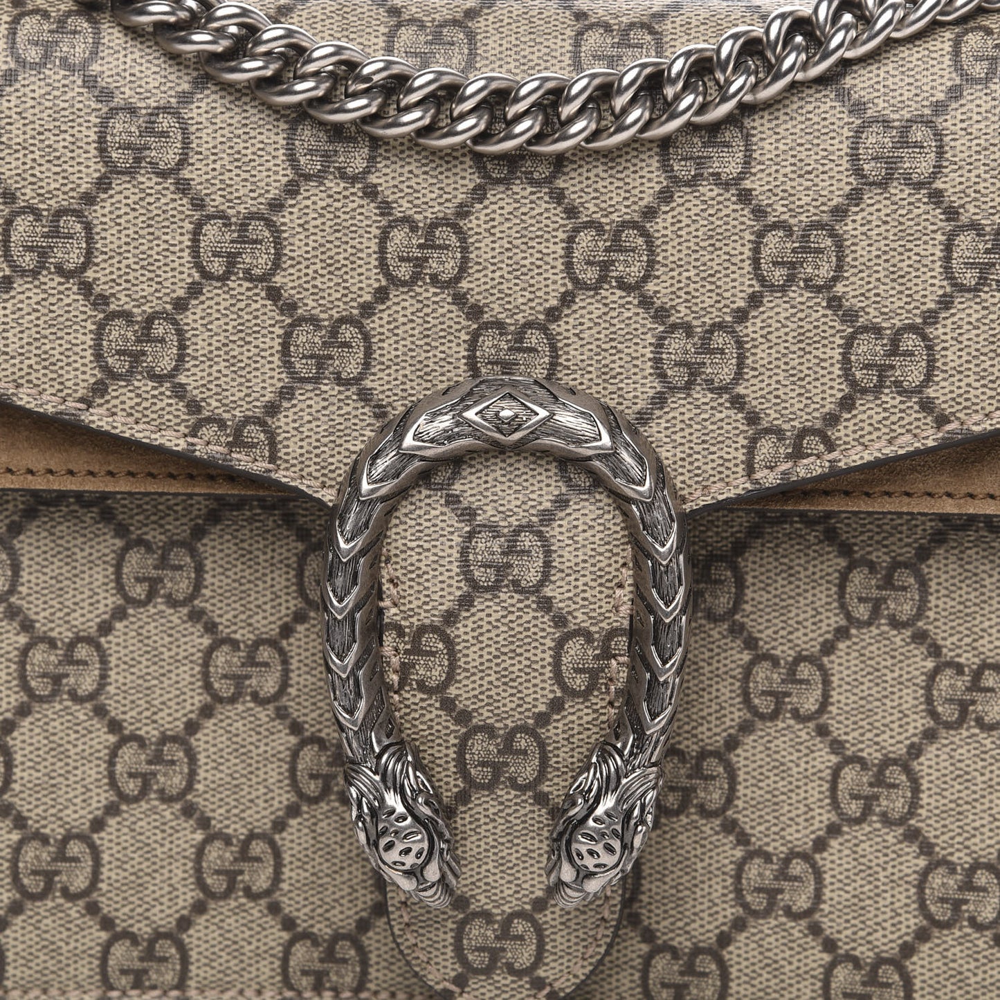 GG Supreme Monogram Small Dionysus Shoulder Bag Taupe