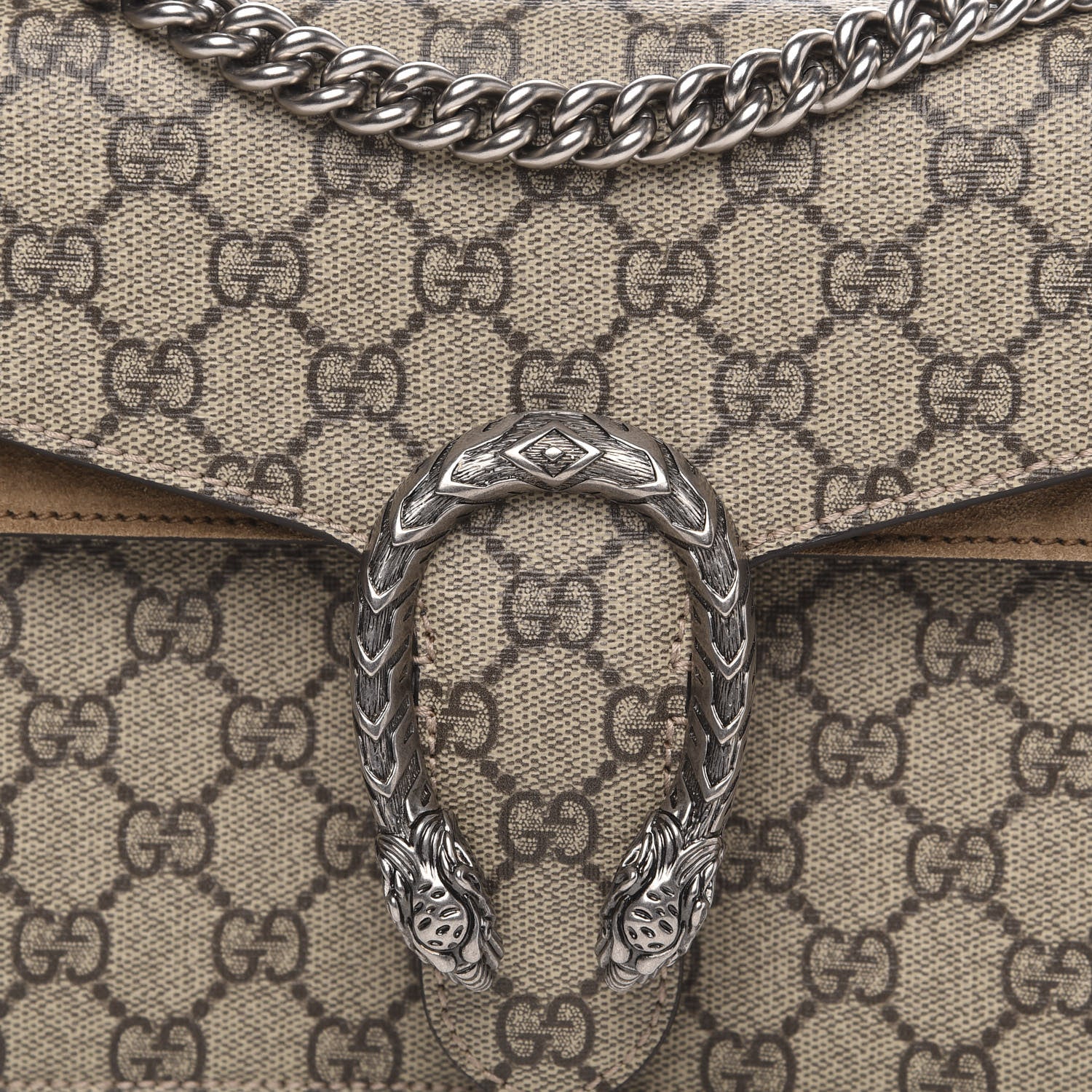 Gucci GG Supreme Monogram Small Dionysus Shoulder Bag Taupe 10 of 14