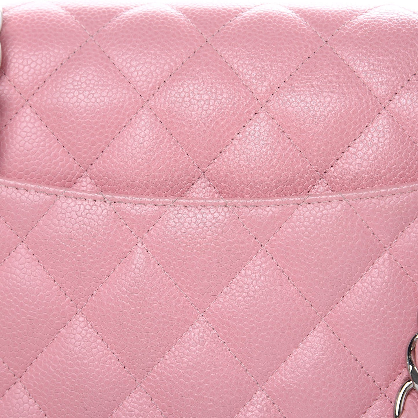 Caviar Quilted Jumbo Single Flap Pink