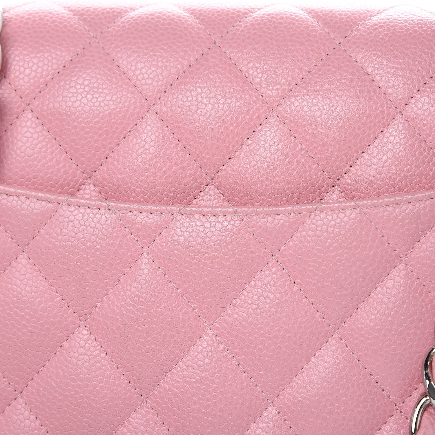 Chanel Caviar Quilted Jumbo Single Flap Pink 12 of 13