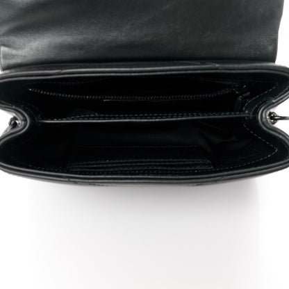 Saint Laurent Calfskin Y Quilted Monogram Monochrome Toy Loulou Crossbody Bag Black 5 of 12