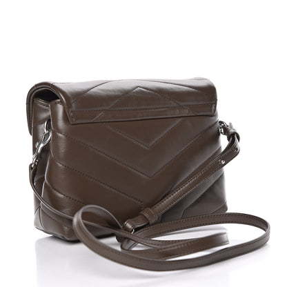 Saint Laurent Calfskin Y Quilted Monogram Toy Loulou Crossbody Bag Faggio 3 of 12