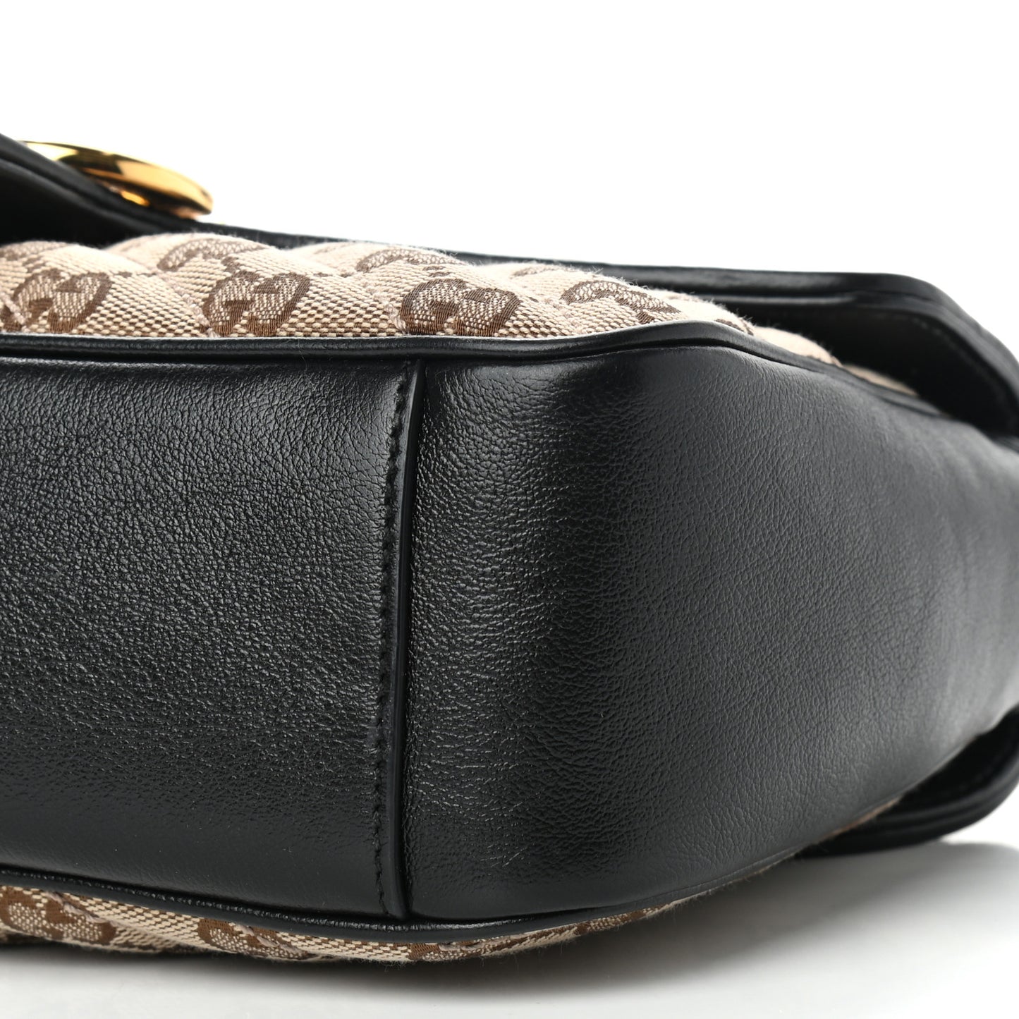 Monogram Matelasse Diagonal Small GG Marmont Shoulder Bag Beige Black