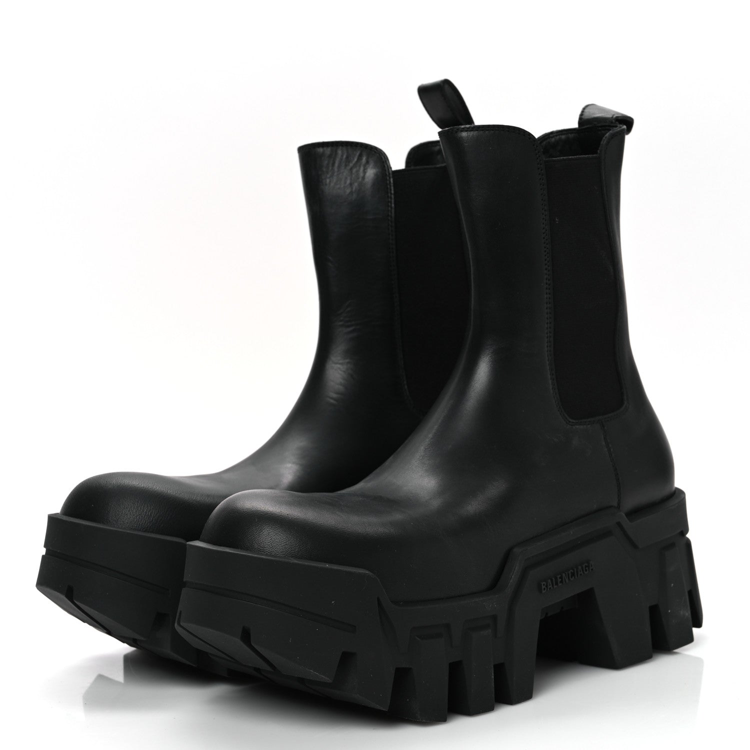 Balenciaga Smooth Calfskin Bulldozer Chelsea Boots 40 Black 4 of 8