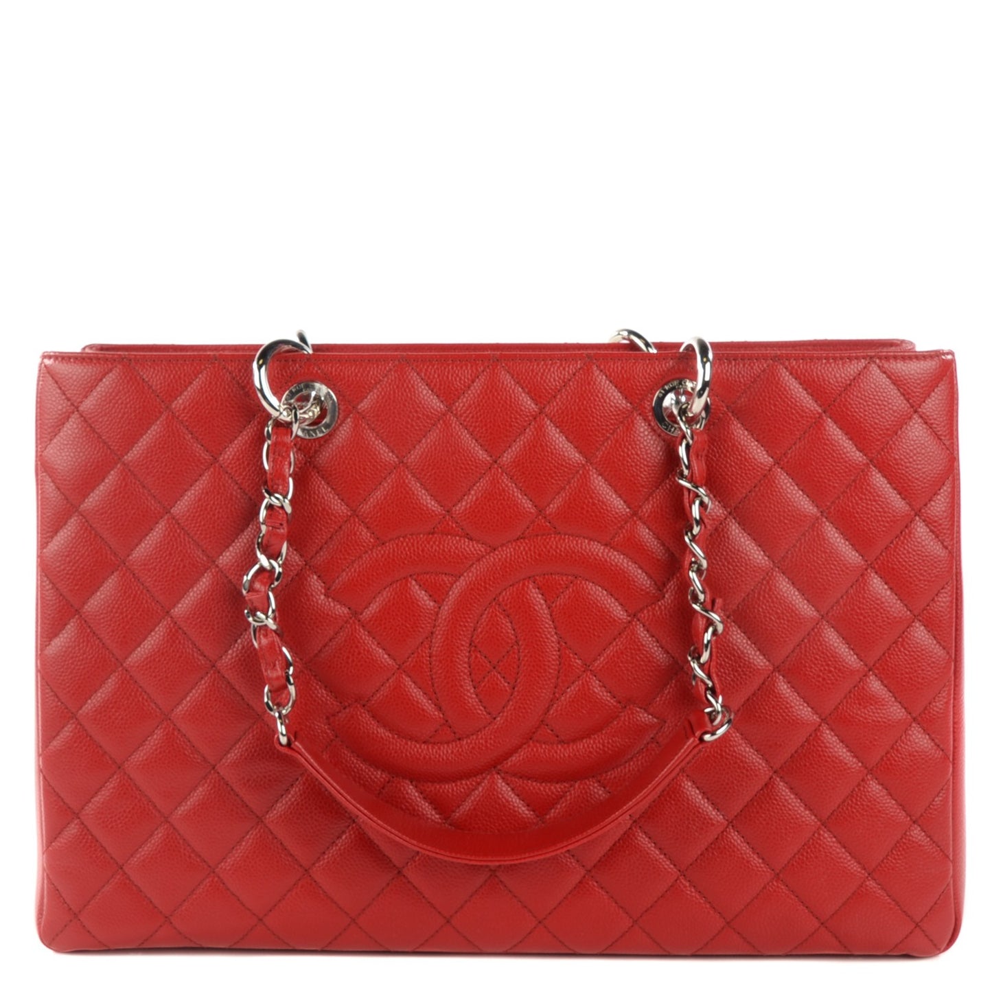 Caviar Quilted XL Grand Shopping Tote GST Red