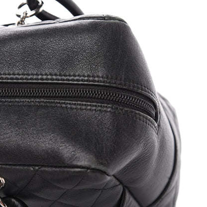 Chanel Calfskin Quilted Large Cambon Bowler Black White 10 of 17