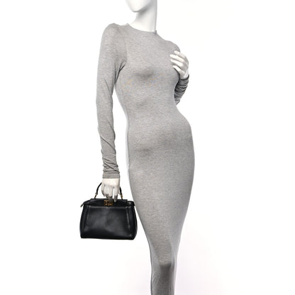 Fendi Nappa Mini Peekaboo Iconic Satchel Black 3 of 9