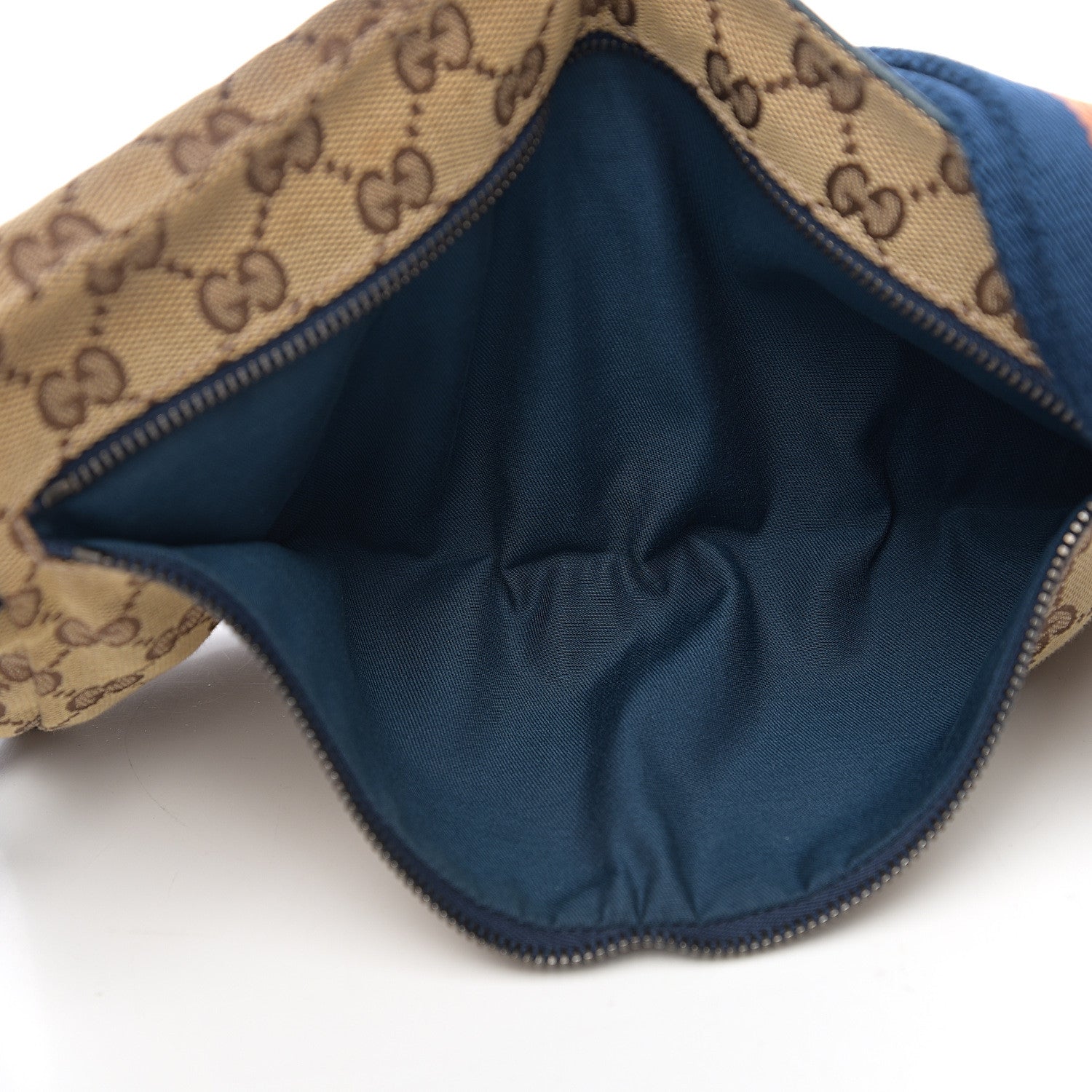 Gucci GG Monogram Web Double Pocket Belt Bag Blue 4 of 9