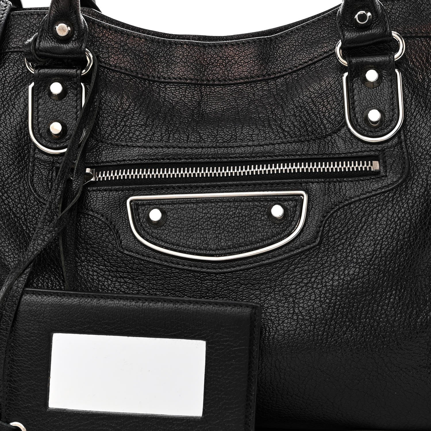 Balenciaga Chevre Silver Metallic Edge Hardware City Black 8 of 12