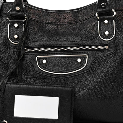Balenciaga Chevre Silver Metallic Edge Hardware City Black 8 of 12