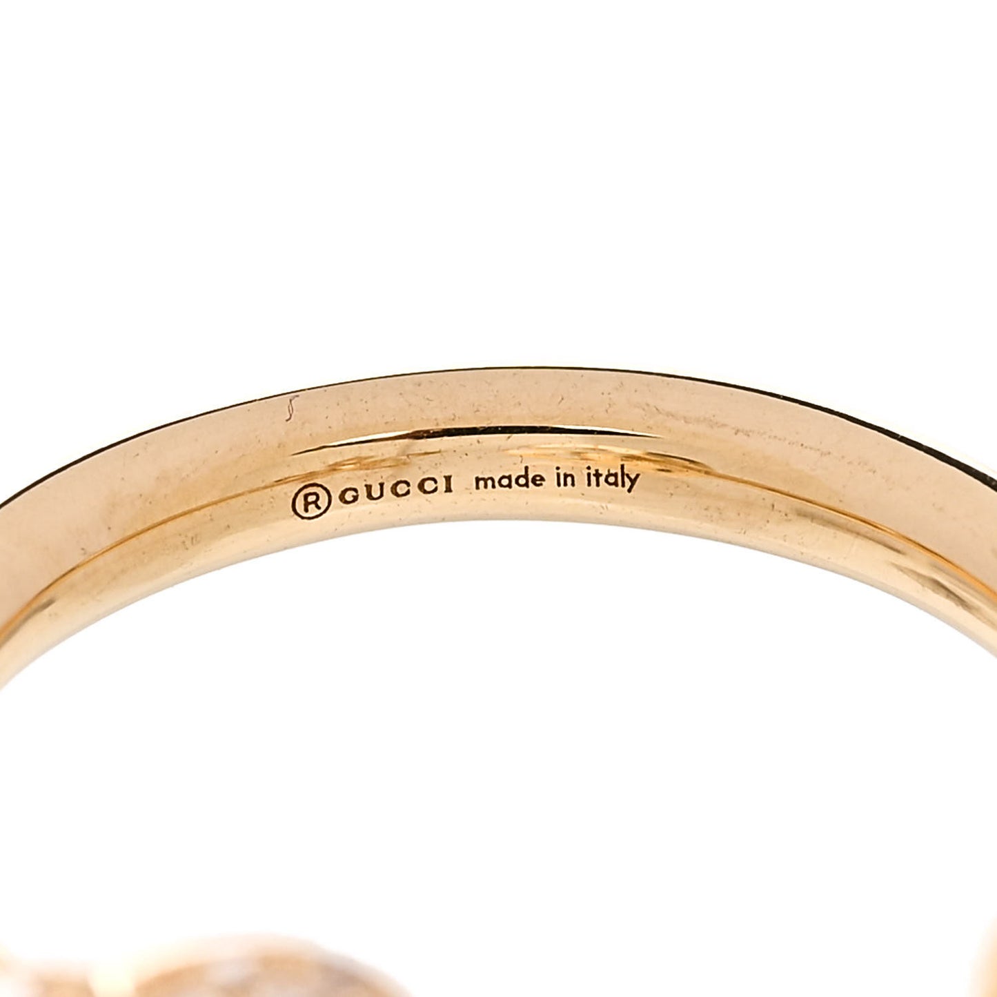 18K Yellow Gold Diamond Flora Open Ring 51 5.75