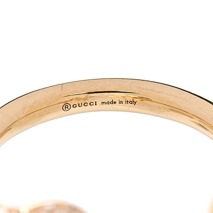 Gucci 18K Yellow Gold Diamond Flora Open Ring 51 5.75 5 of 5
