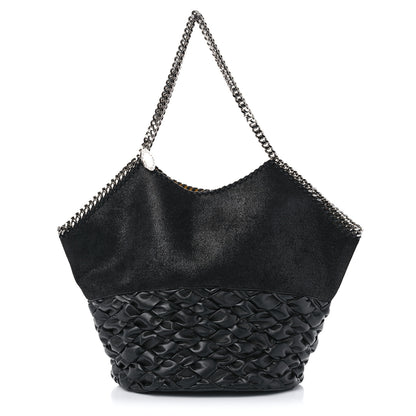 Stella McCartney Shaggy Deer Alter Mat Half Woven Large Falabella Tote Black 1 of 11