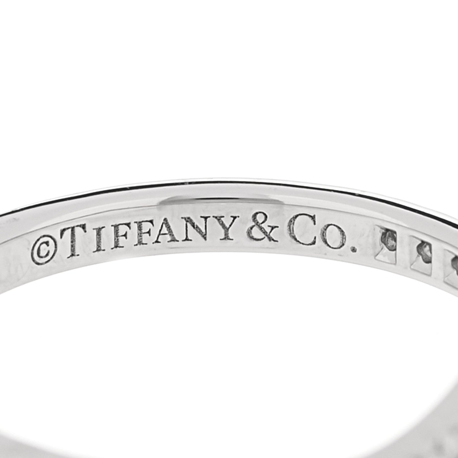 Tiffany Platinum Diamond Soleste V Band Ring 54 7 4 of 4