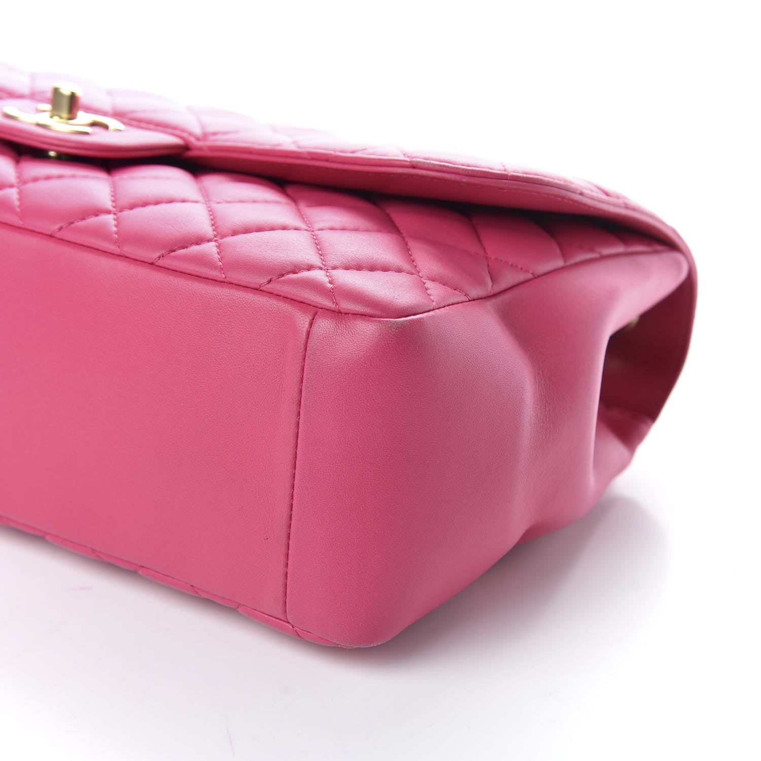Chanel Lambskin Quilted Jumbo Mademoiselle Chic Flap Fuchsia 10 of 10
