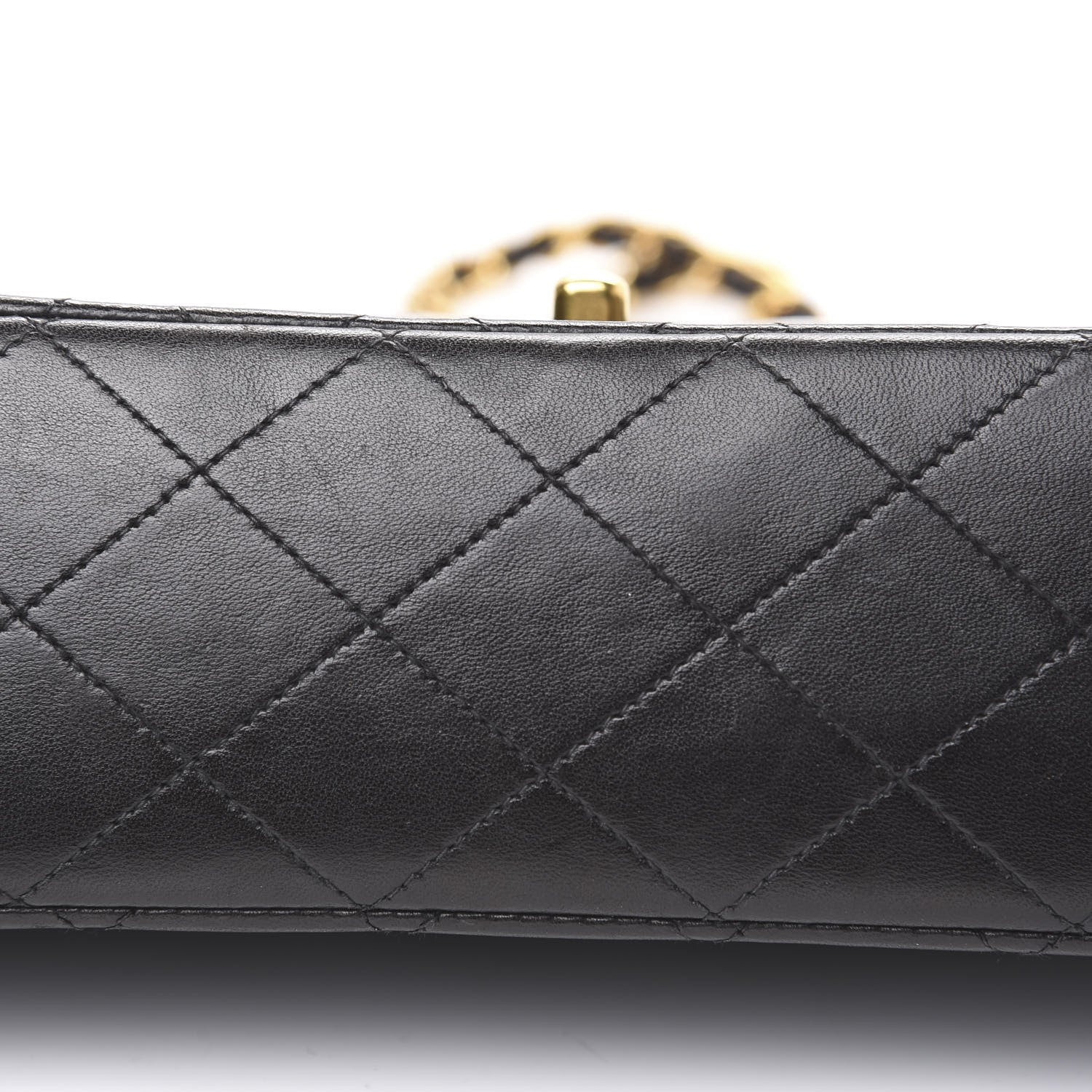 Chanel Lambskin Quilted Medium Double Flap Black 11 of 13