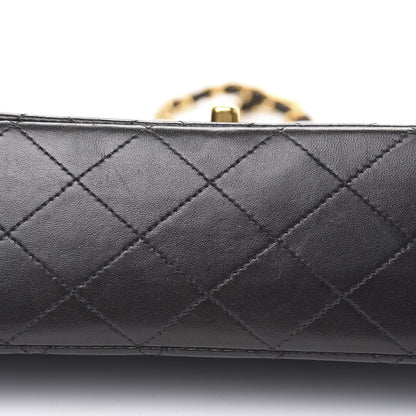 Chanel Lambskin Quilted Medium Double Flap Black 11 of 13