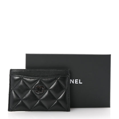 Chanel Lambskin Quilted Card Holder So Black 9 of 9