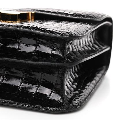 Hermes Shiny Niloticus Crocodile Constance 24 Black 6 of 20