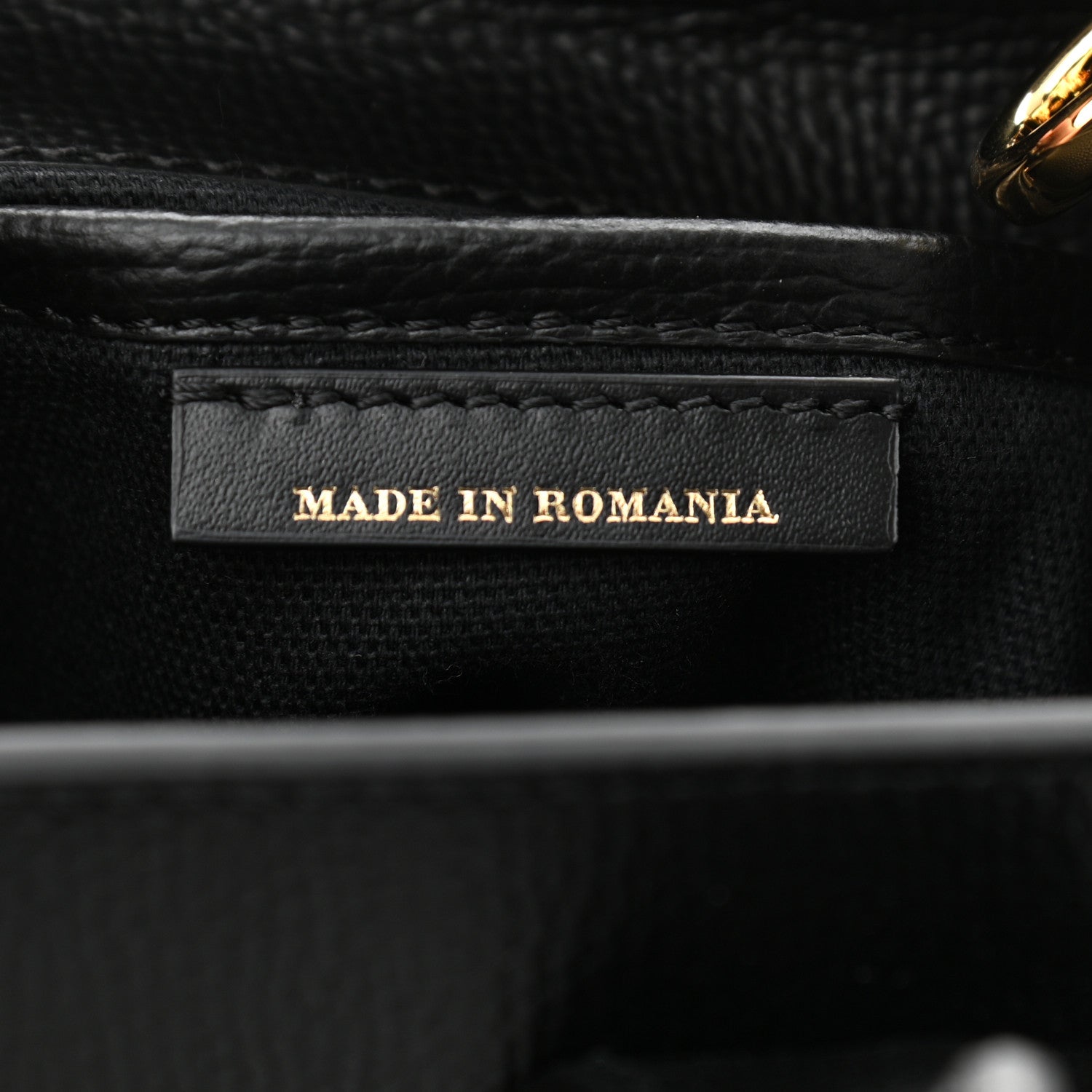 Burberry Derby Calfskin House Check Small Banner Tote Black 7 of 10
