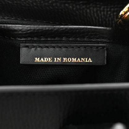 Burberry Derby Calfskin House Check Small Banner Tote Black 7 of 10