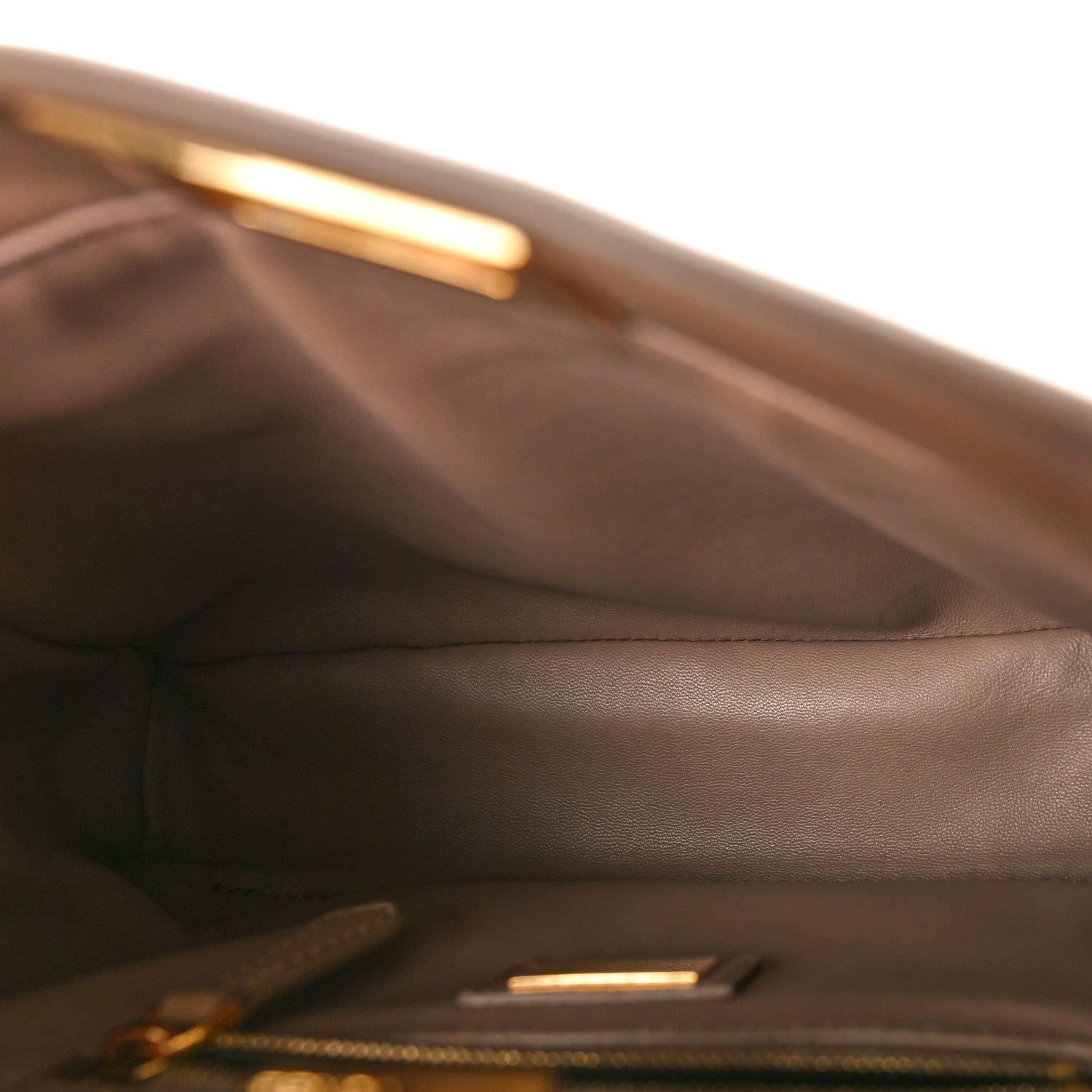 Fendi Nappa Mini Peekaboo Iconic Satchel Tortora 4 of 8