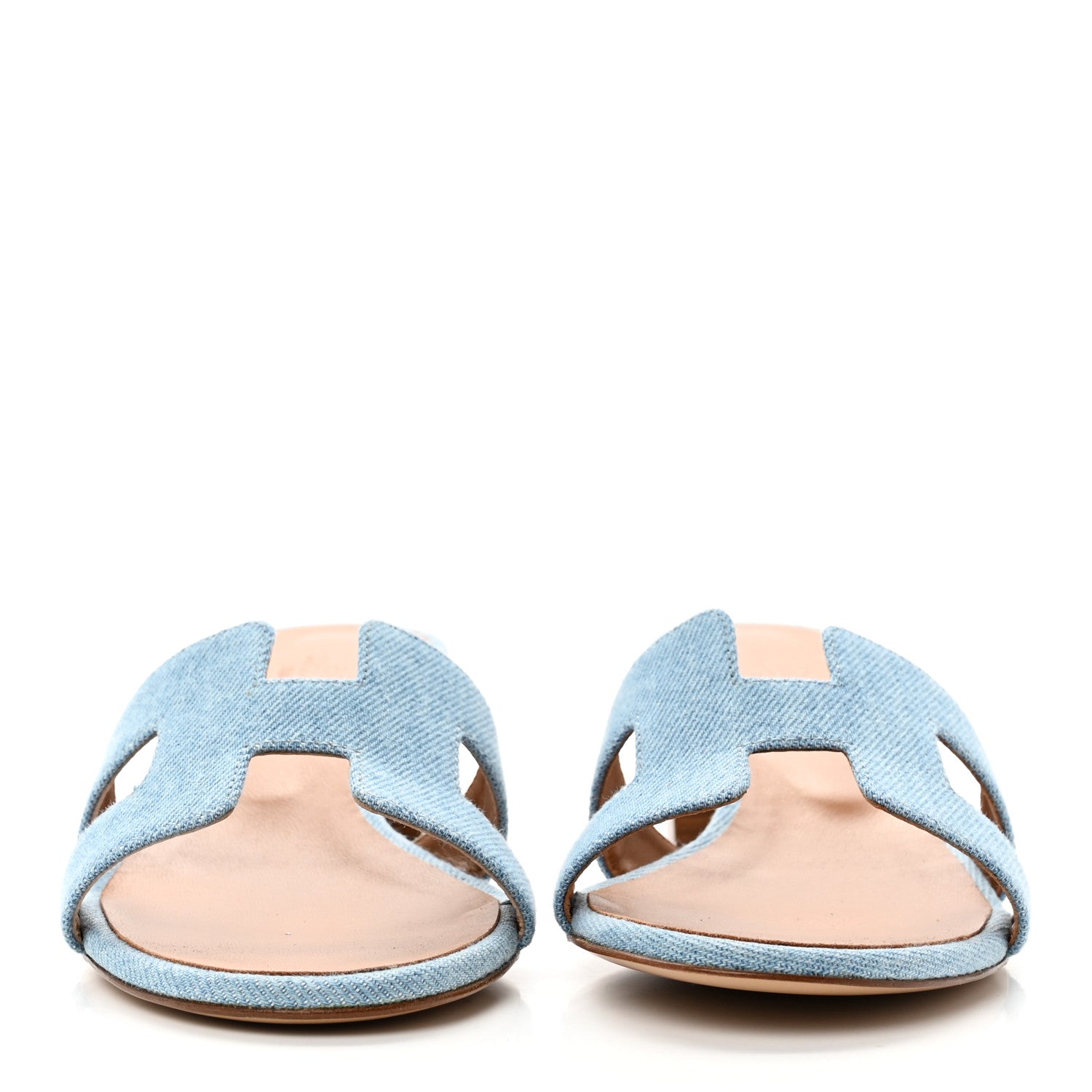 Hermes Denim Oasis Sandals 37 Bleu Clair 2 of 8
