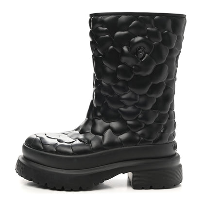 Valentino Garavani Rubber Atelier 03 Rose Edition 30/50mm Short Rainboots 37 Black 1 of 8