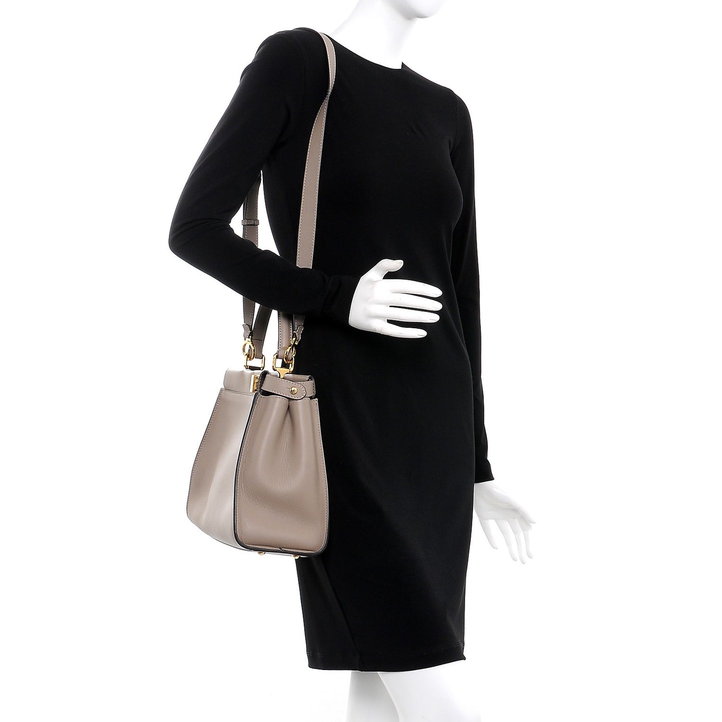 Vitello Seta Plexiglass Tortoise Medium Peekaboo Iconic Satchel Tortora