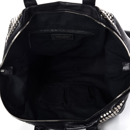 Saint Laurent Chevre Large Rock Stud Easy Y Black 5 of 19
